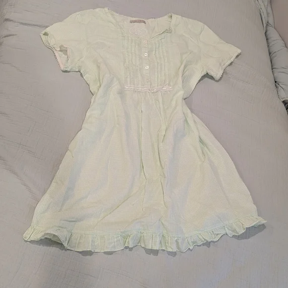 Laura Ashley Mint Green Button-Up Dress - Picture 2 of 4